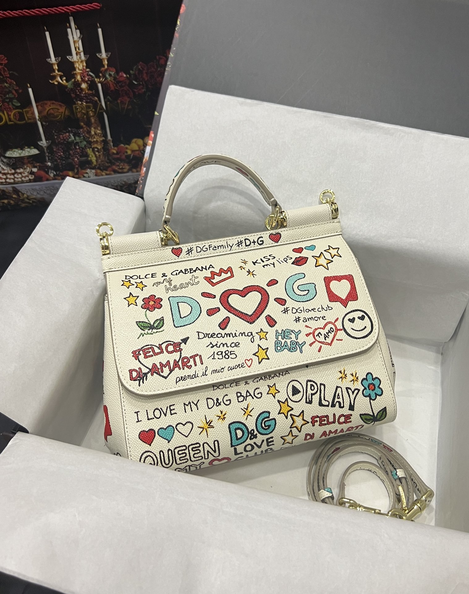 Dolce & Gabbana 25 Sicily Bag in Color Printing - Image 7