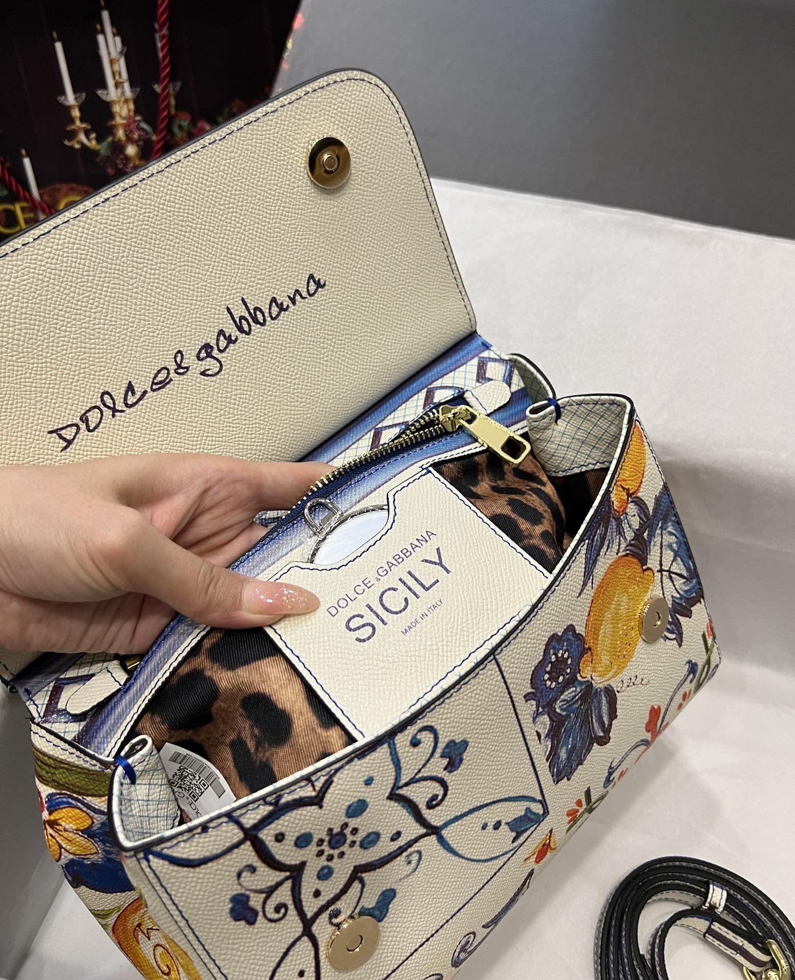 Dolce & Gabbana 25 Sicily Bag in Color Printing - Image 7