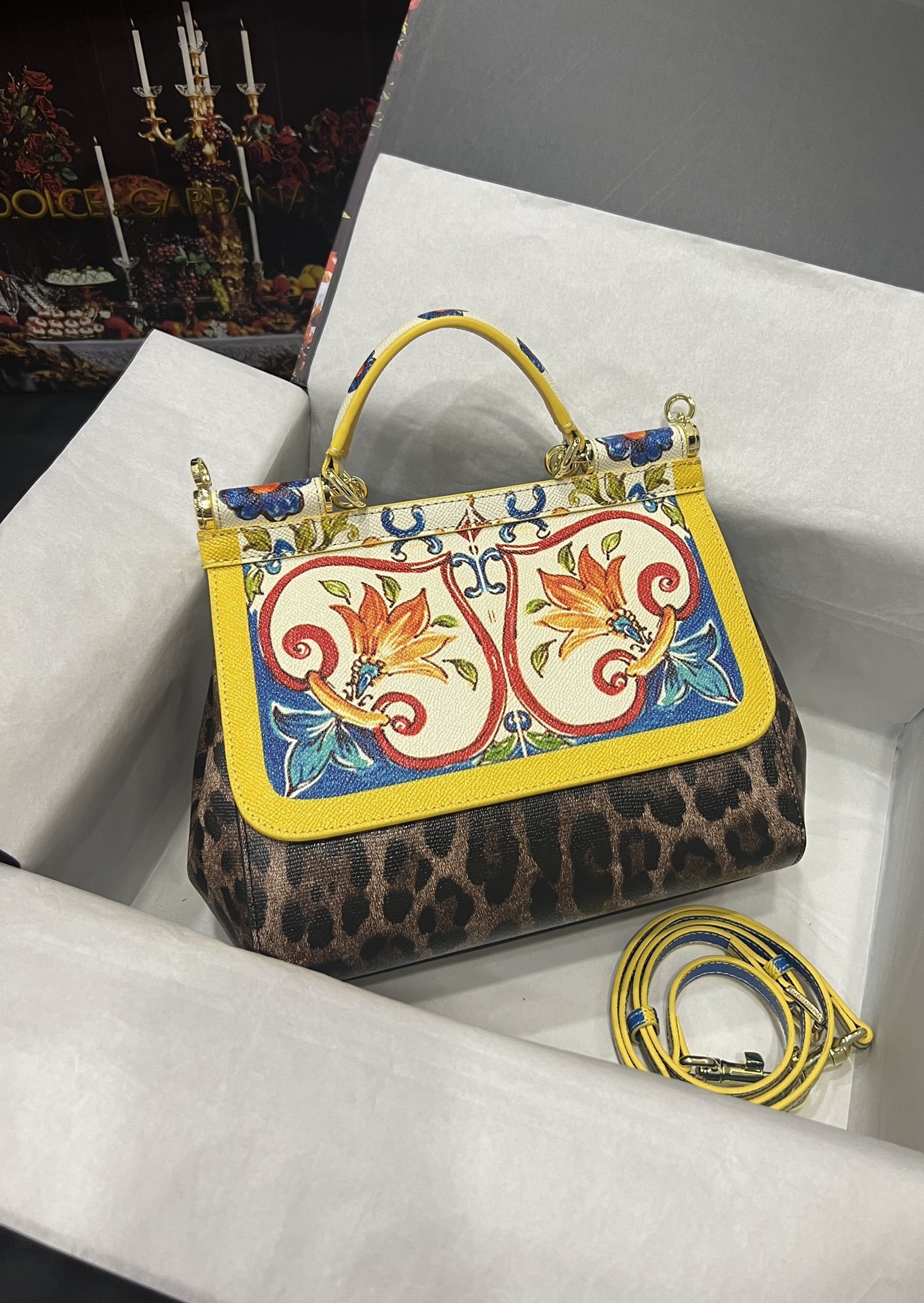 Dolce & Gabbana 25 Sicily Bag in Color Printing - Image 6
