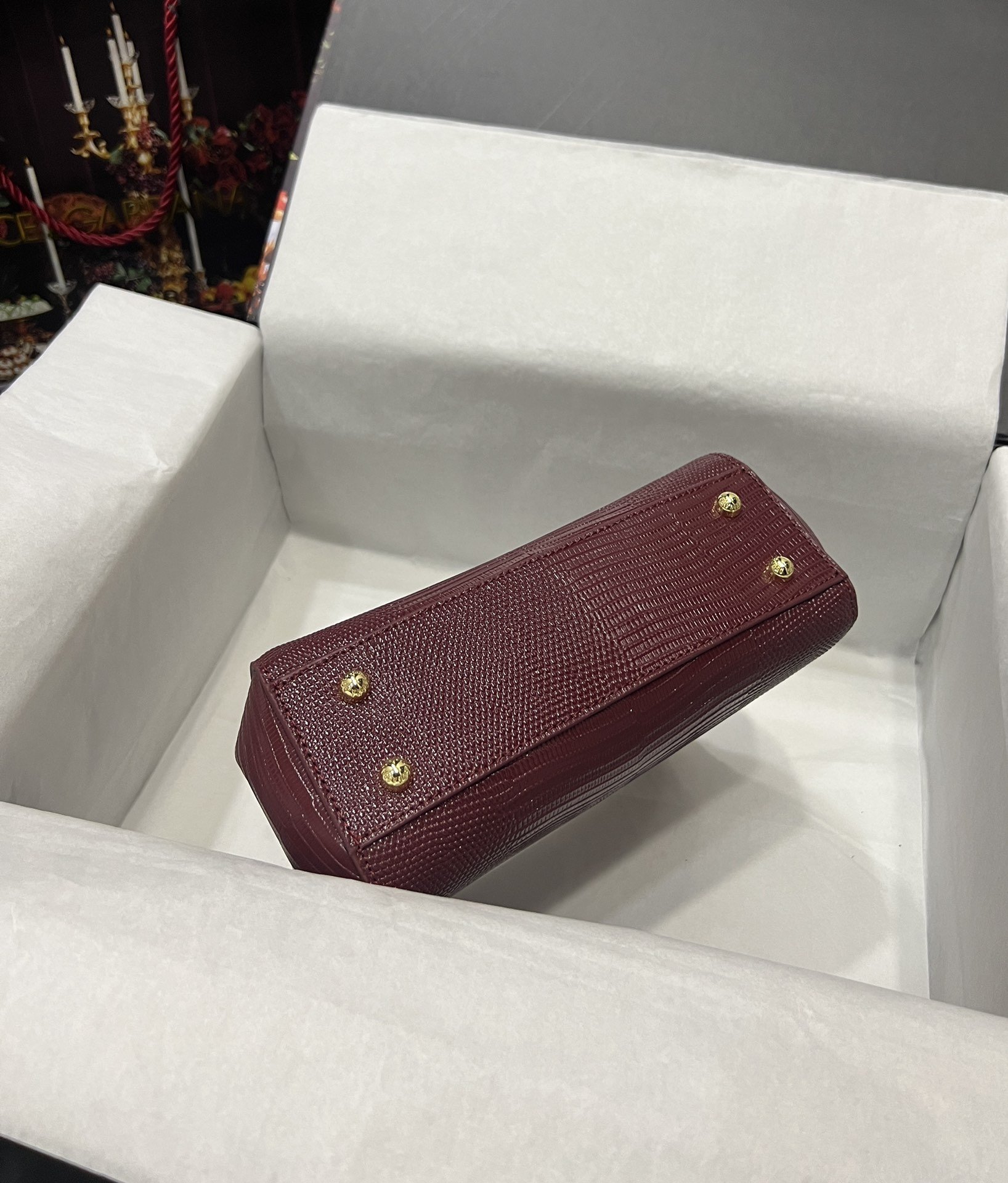 Dolce & Gabbana 25 DG Logo Sicily Bag in Lizard Pattern Cowhide - Image 8