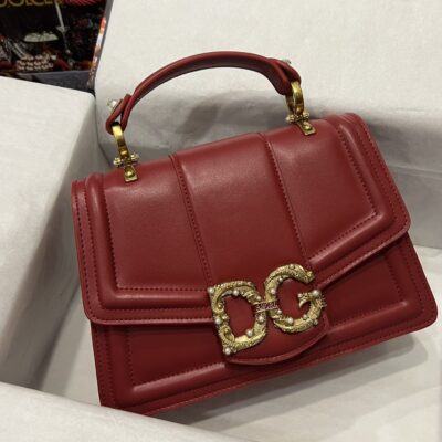Dolce & Gabbana 27 DG Amore Bag in Red Calfskin