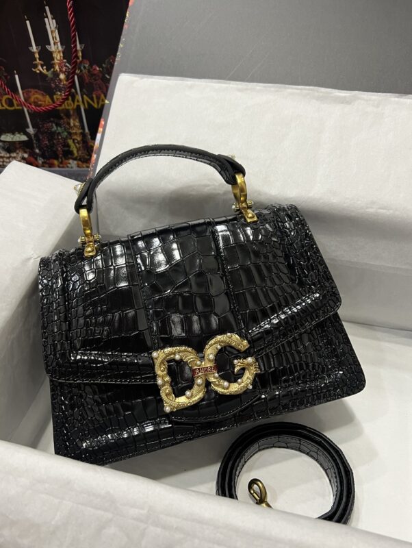 Dolce & Gabbana 27 Amore Bag in Crocodile Pattern