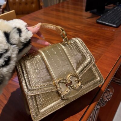 Dolce & Gabbana 27 Amore Bag in Crocodile Pattern