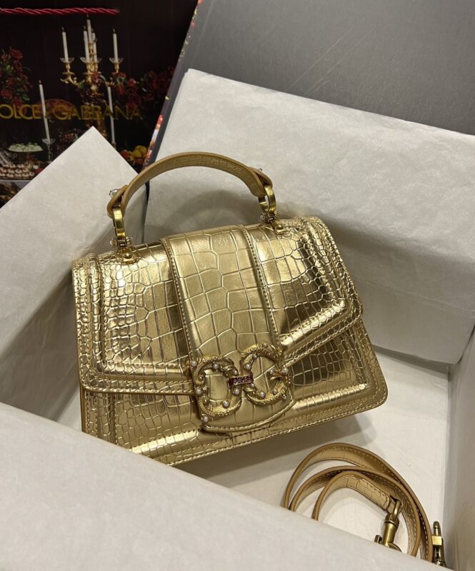 Dolce & Gabbana 27 Amore Bag in Crocodile Pattern