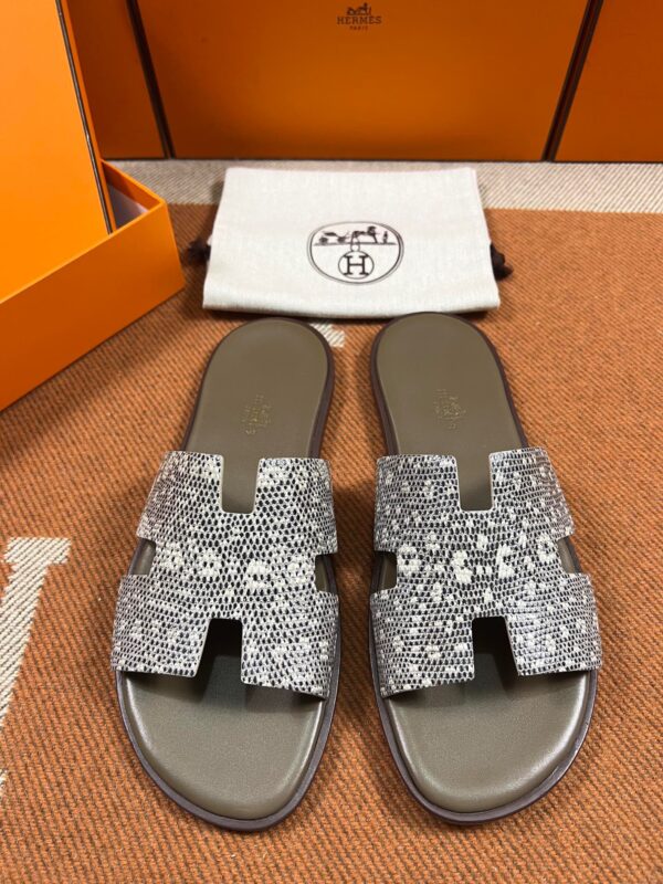 Hermes Izmir Sandals in Primary Lizard Leather