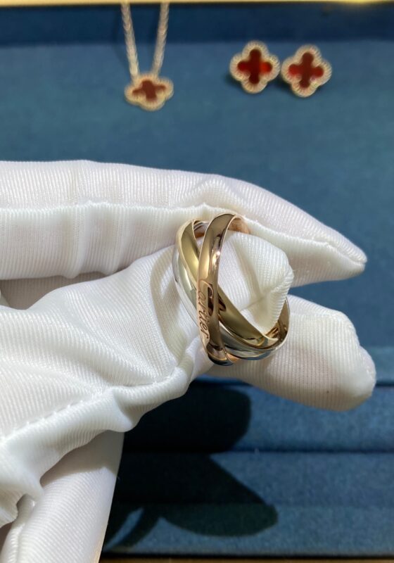Cartier Three-color Ring, Rose Gold+Platinum+Gold