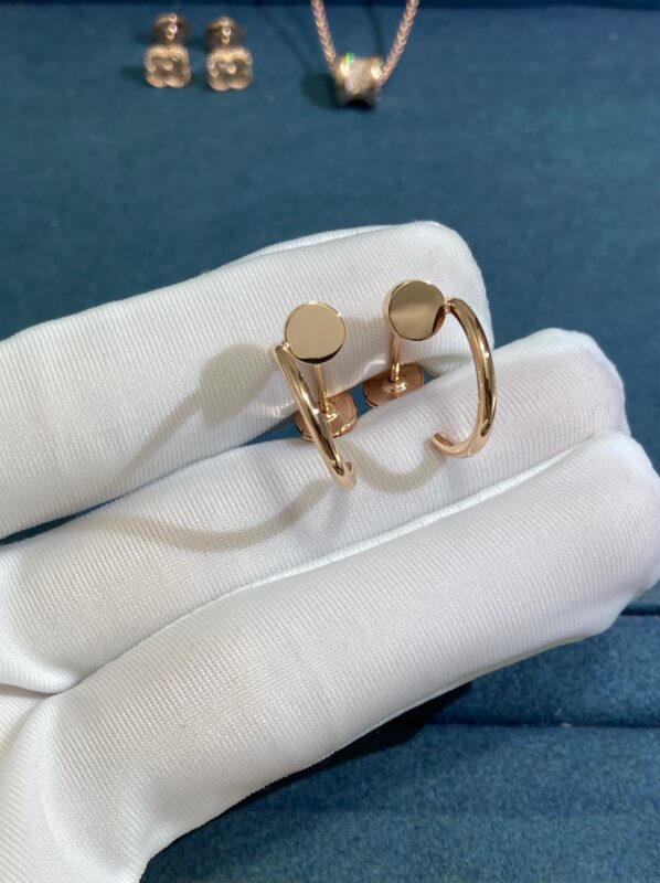 Cartier Stud Earrings Without Diamonds, Rose Gold