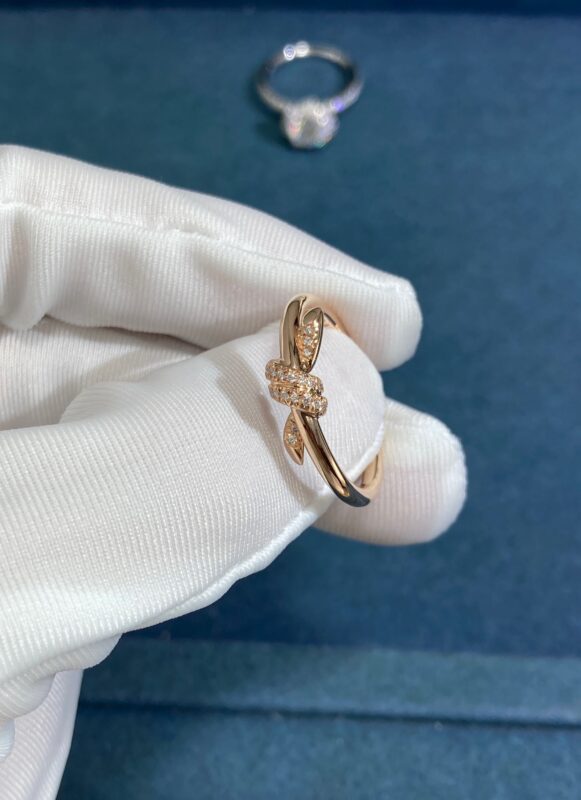 Tiffany Wrap Band Diamond Ring, Rose Gold