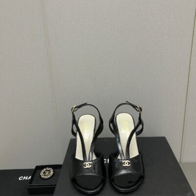 Chanel High Heel Slippers