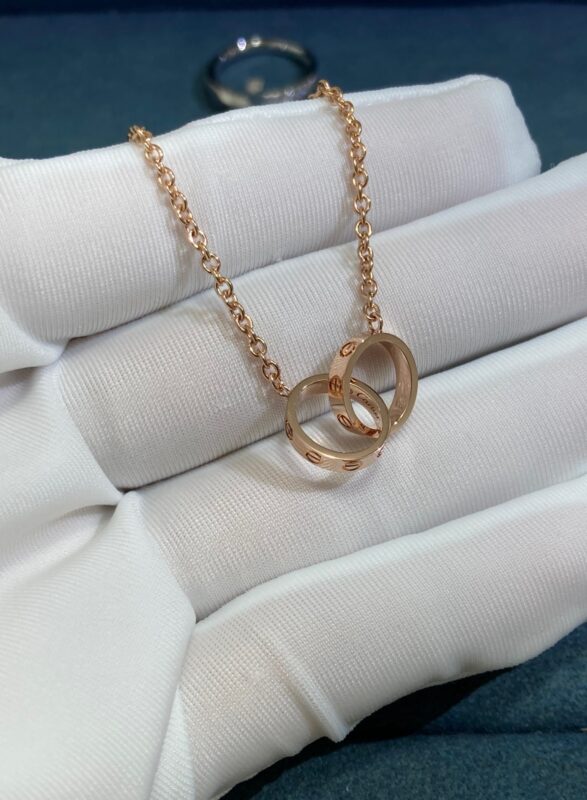 Cartier Double Link Bracelet without Diamonds, Rose Gold