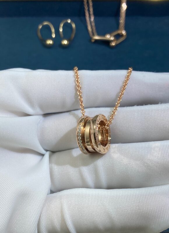 Bvlgary Spring Diamond Necklace, Rose Gold