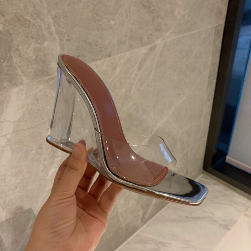 Amina Muaddi Transparent High-Heel