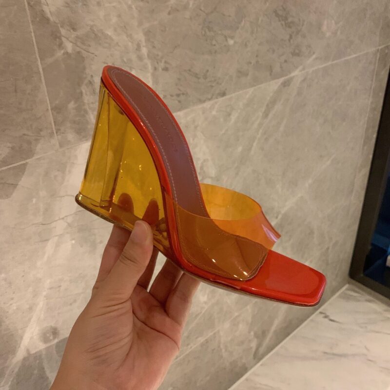 Amina Muaddi Transparent High-Heel