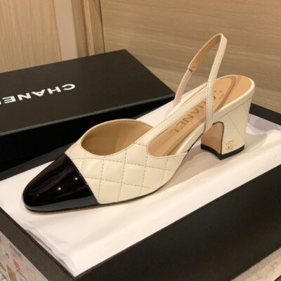 Chanel Slingback Heel Sandals