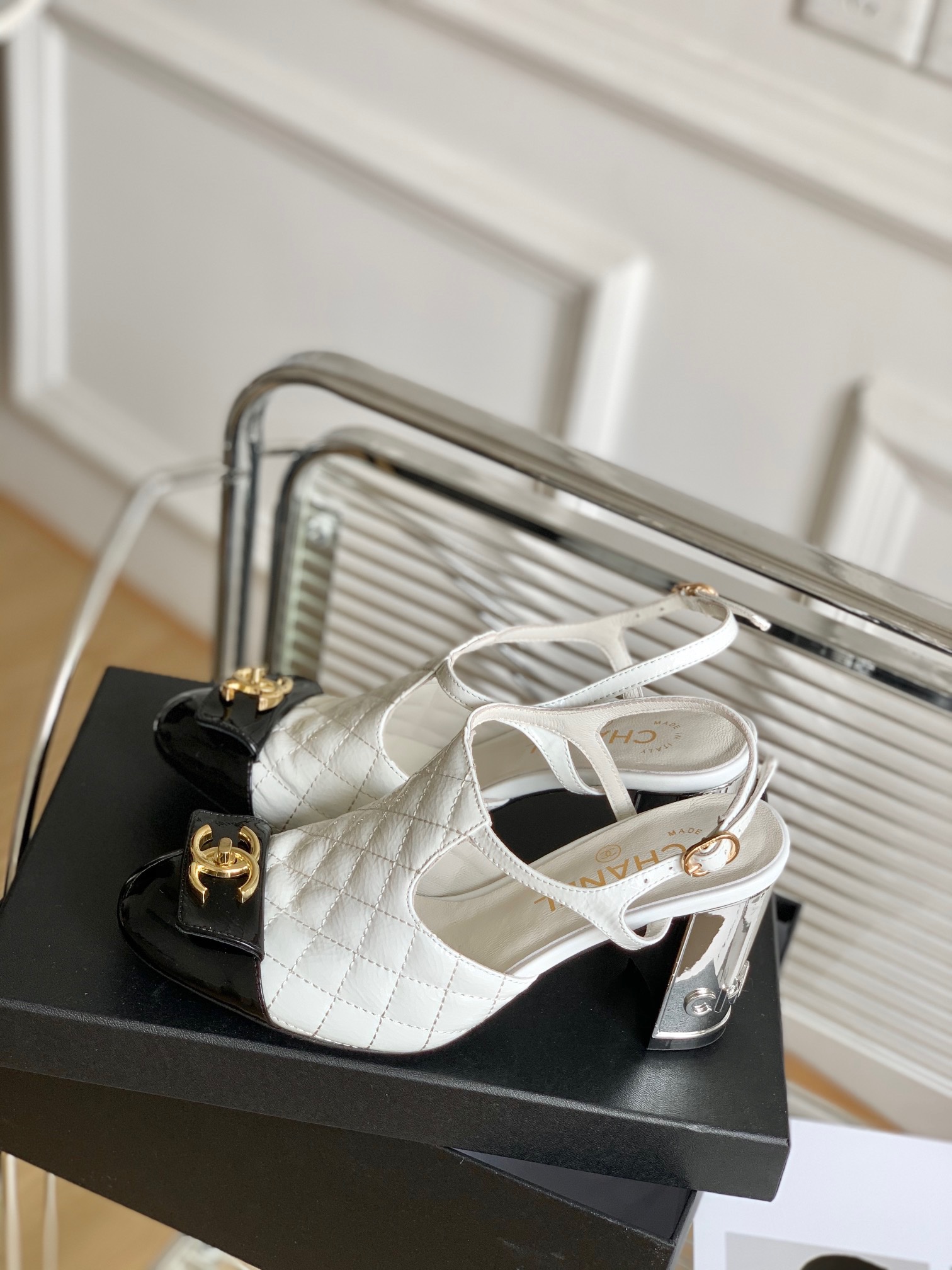 Chanel Slingback High-heeled Sandals - Image 3