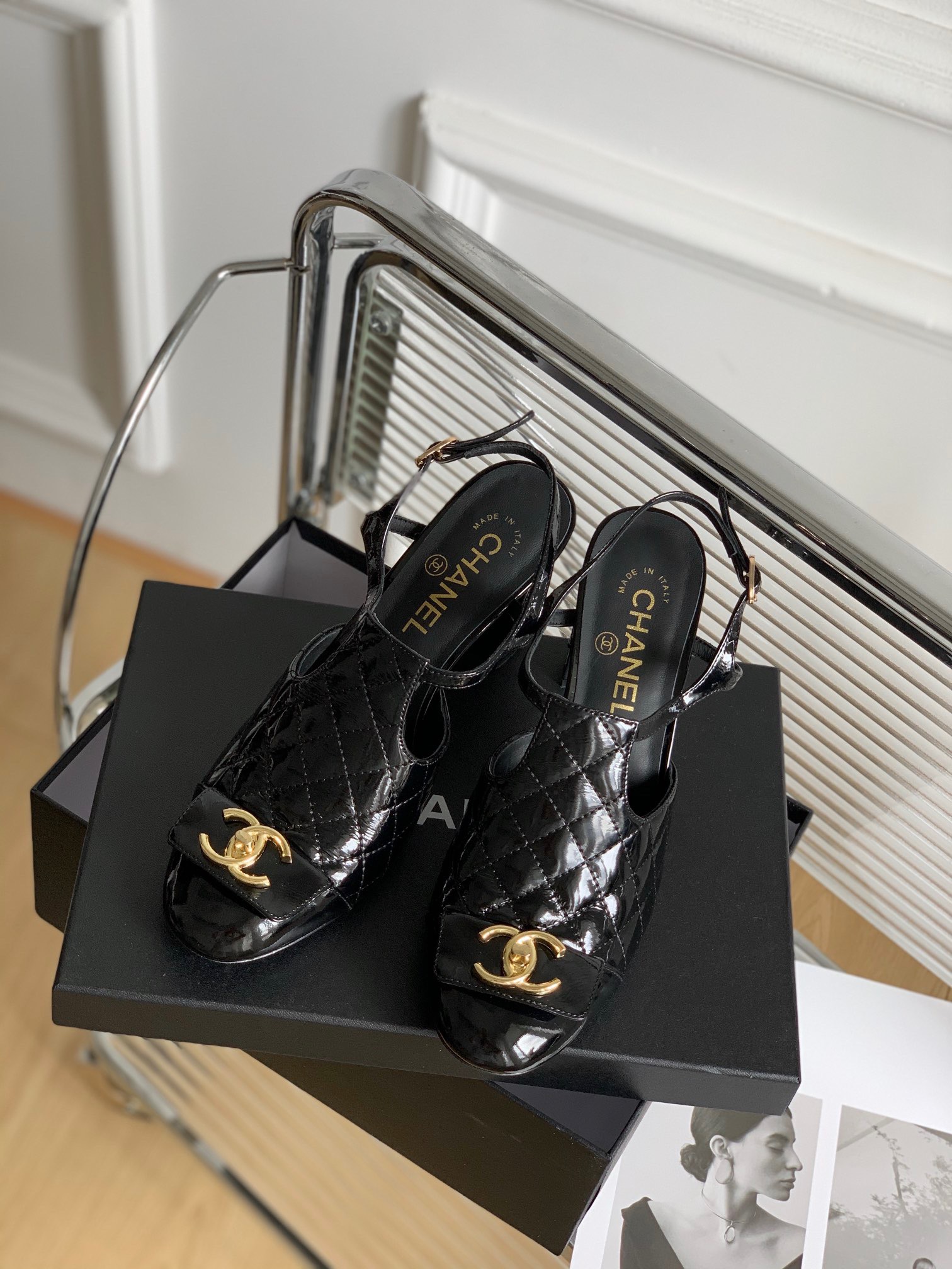 Chanel Slingback High-heeled Sandals - Image 2