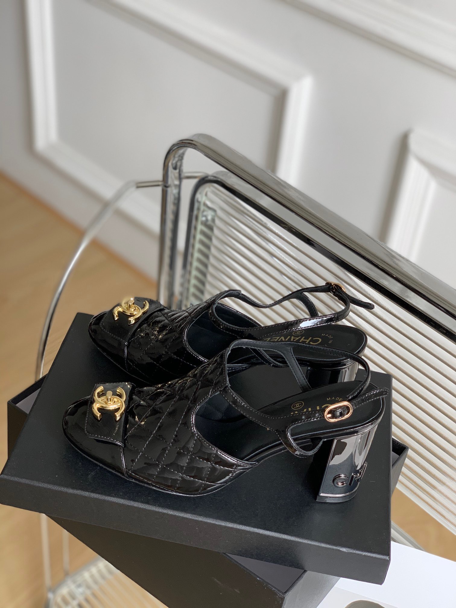 Chanel Slingback High-heeled Sandals - Image 3