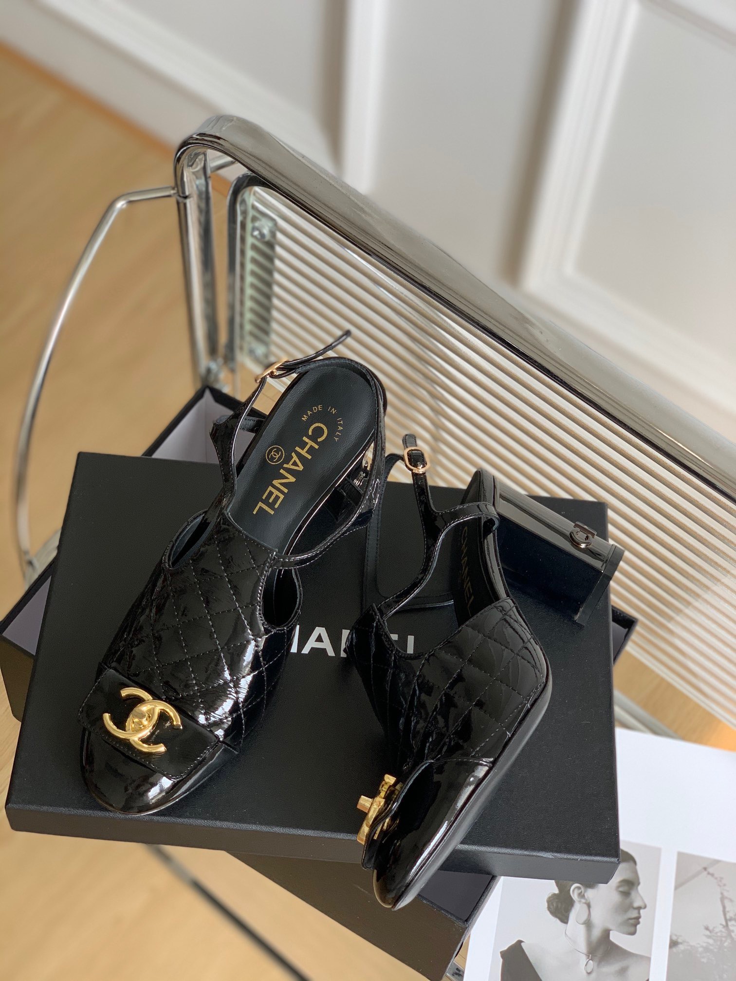 Chanel Slingback High-heeled Sandals