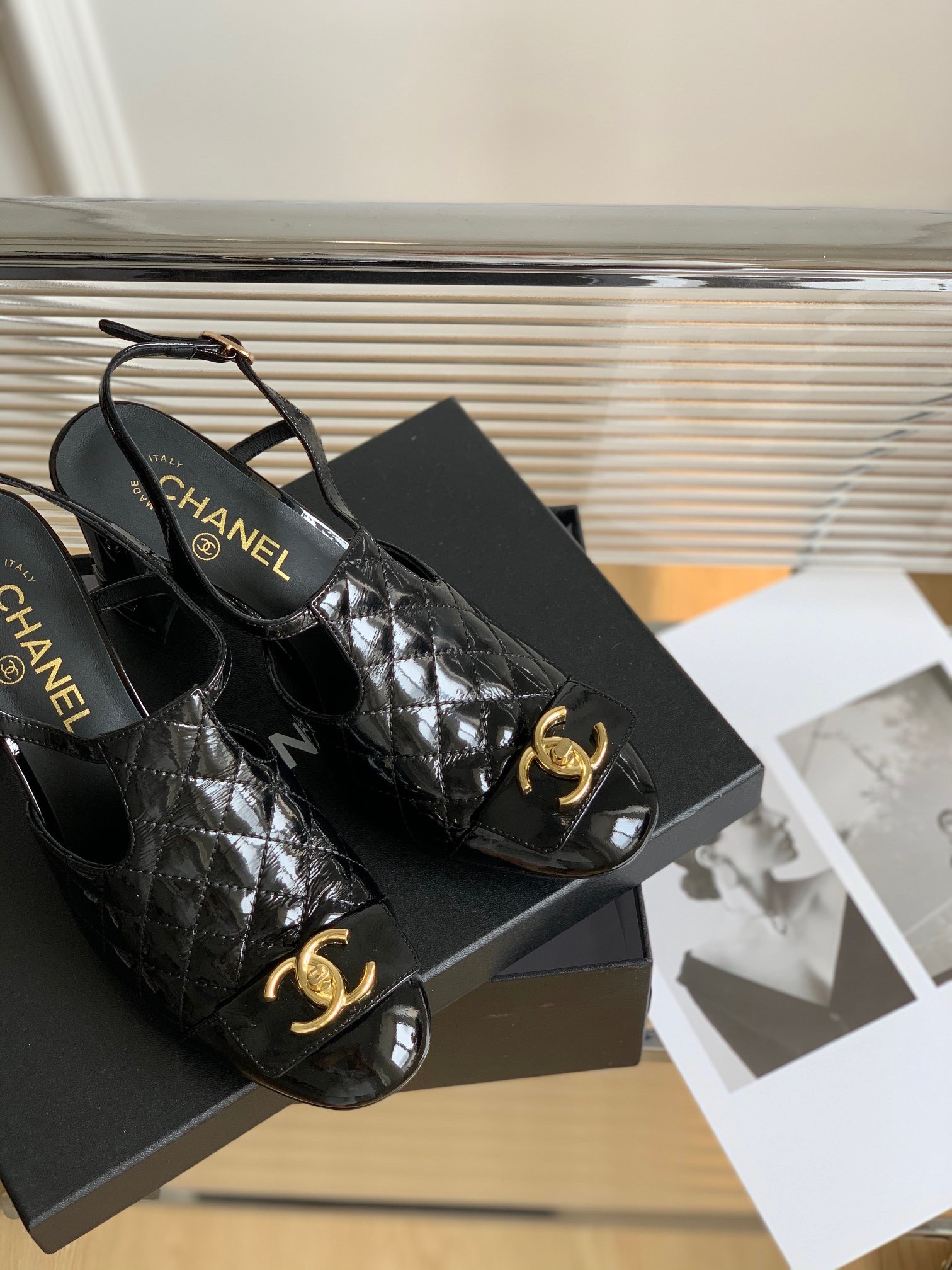 Chanel Slingback High-heeled Sandals - Image 6