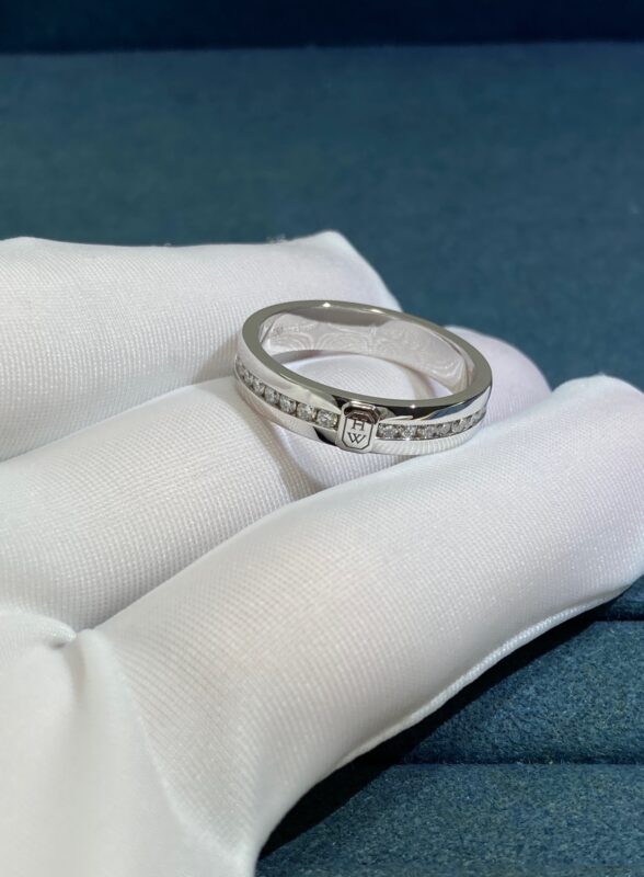 Harry Winston Band Diamond Ring, White Gold