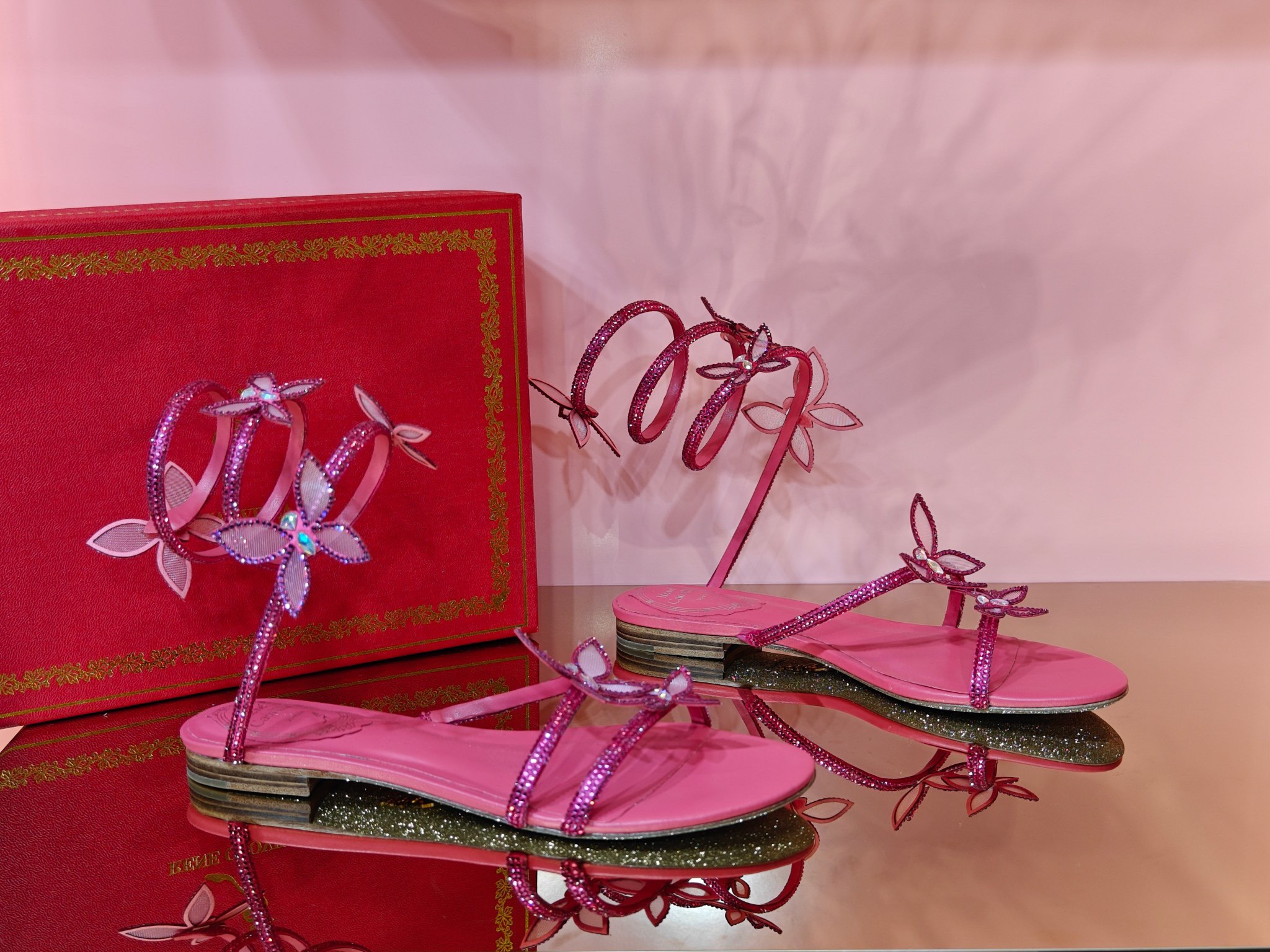 René Caovilla Butterfly Flat Sandals - Image 2