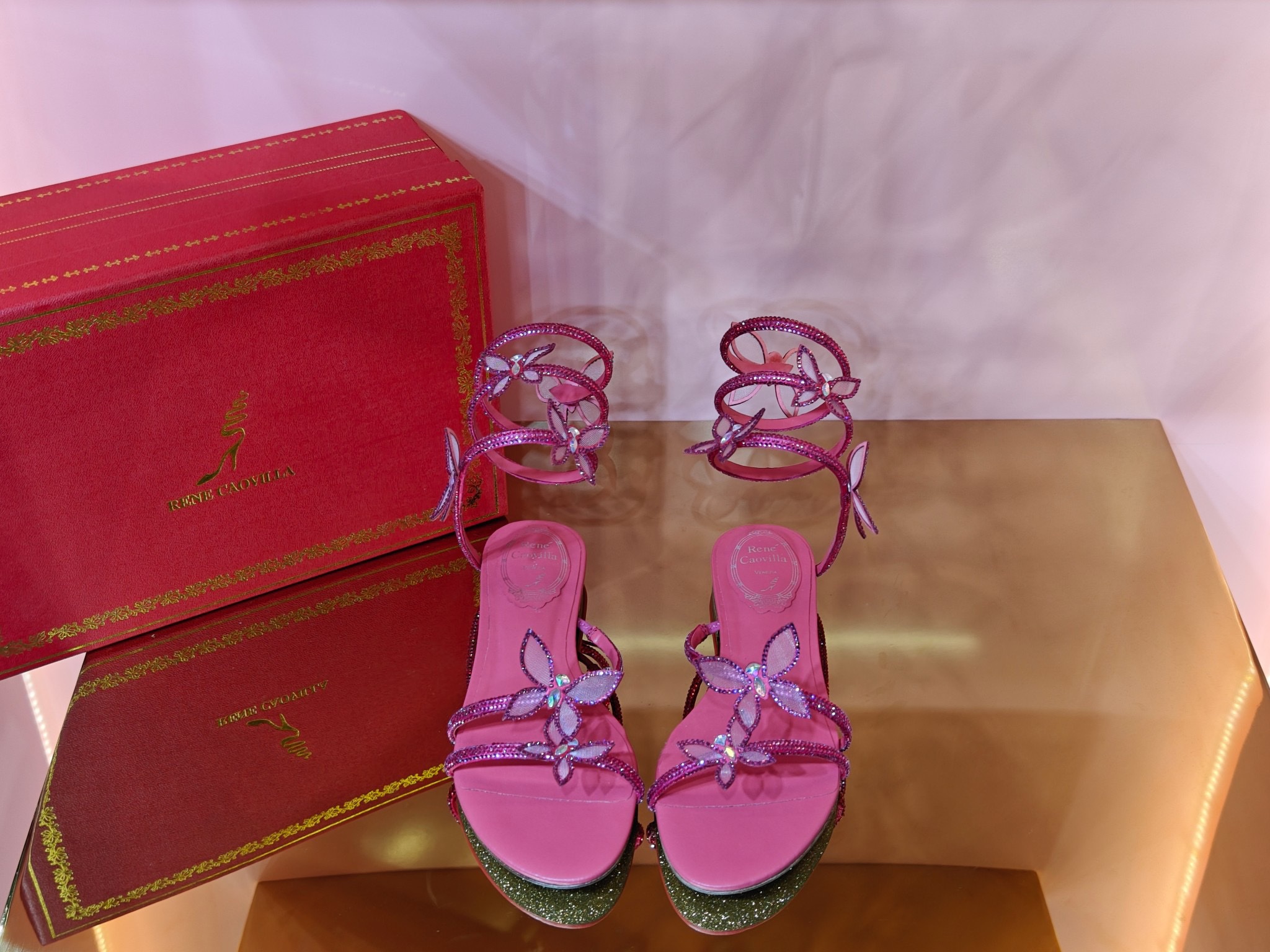 René Caovilla Butterfly Flat Sandals - Image 3