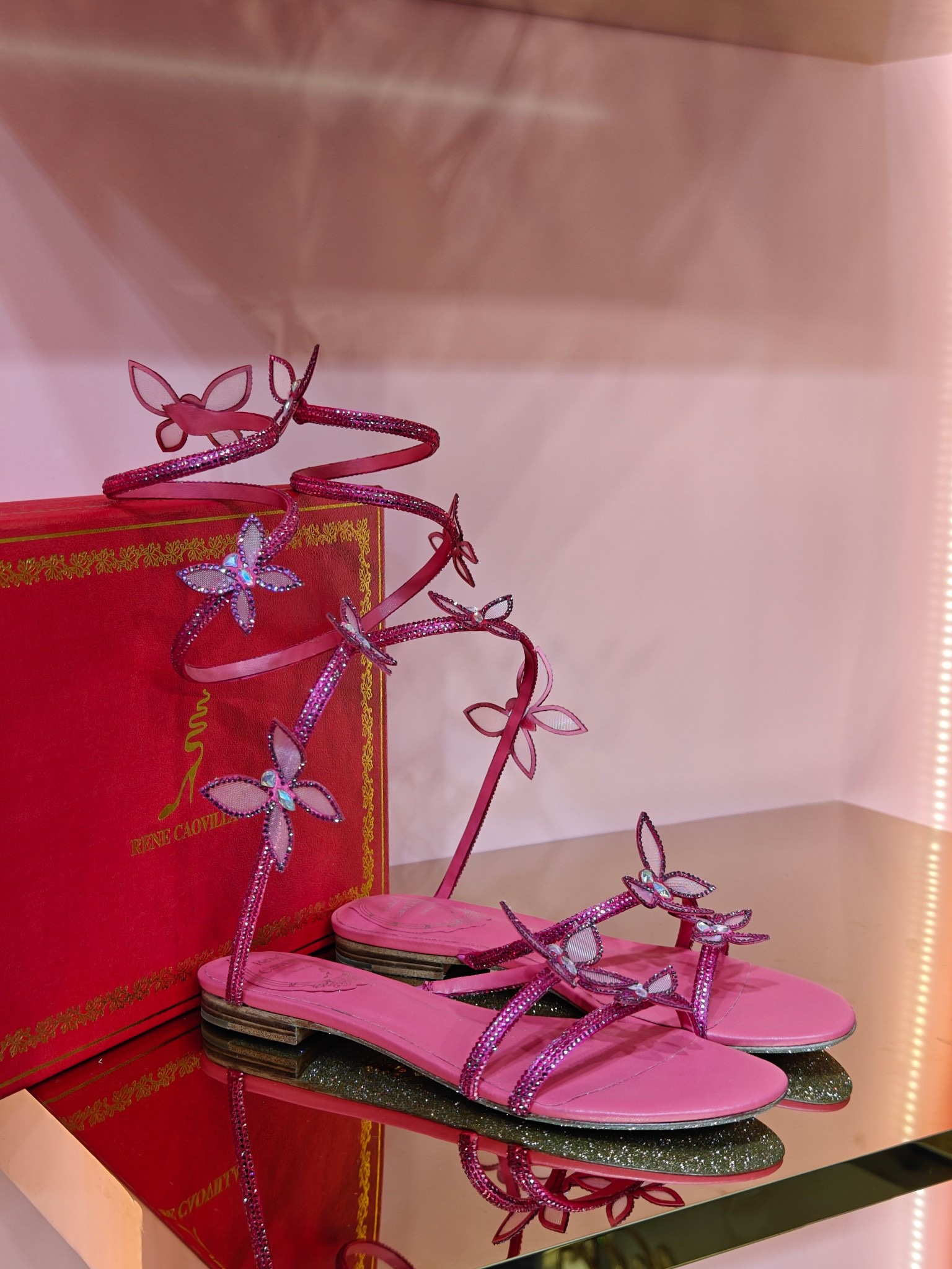 René Caovilla Butterfly Flat Sandals - Image 6