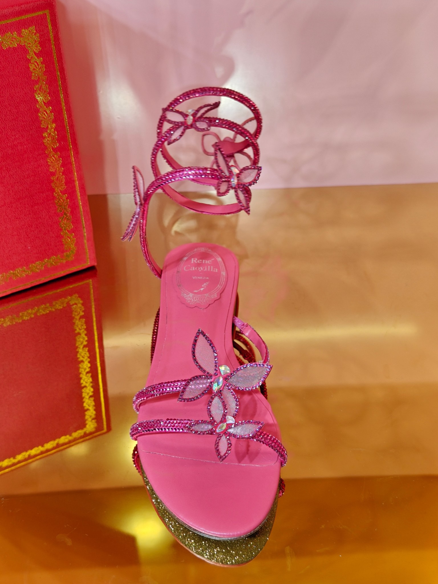René Caovilla Butterfly Flat Sandals - Image 7