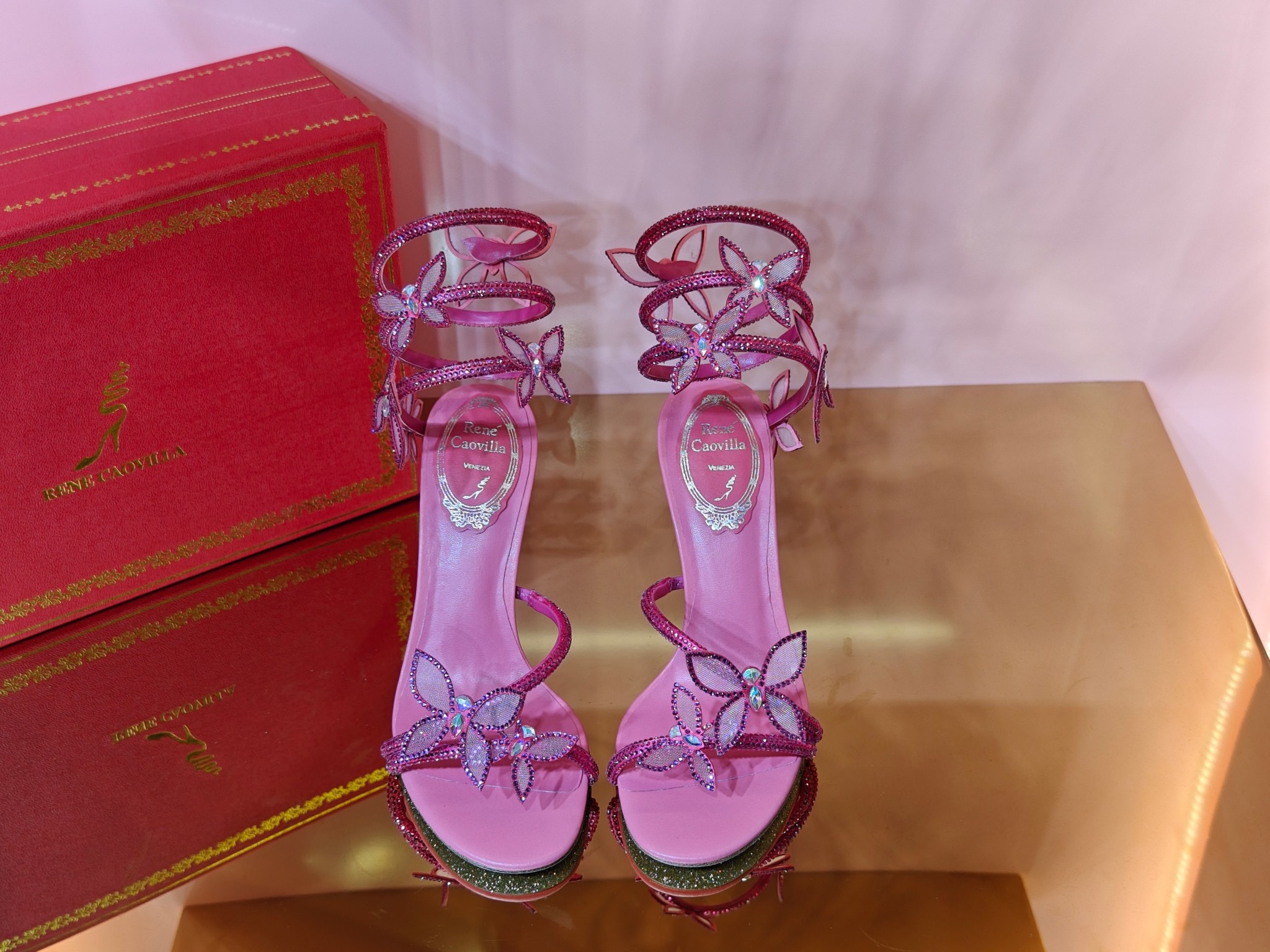 René Caovilla Butterfly High-heel Sandals - Image 4