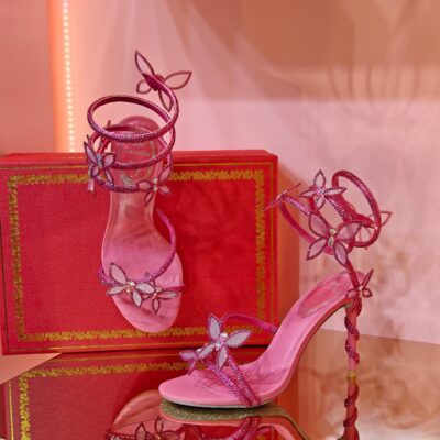 René Caovilla Butterfly High-heel Sandals