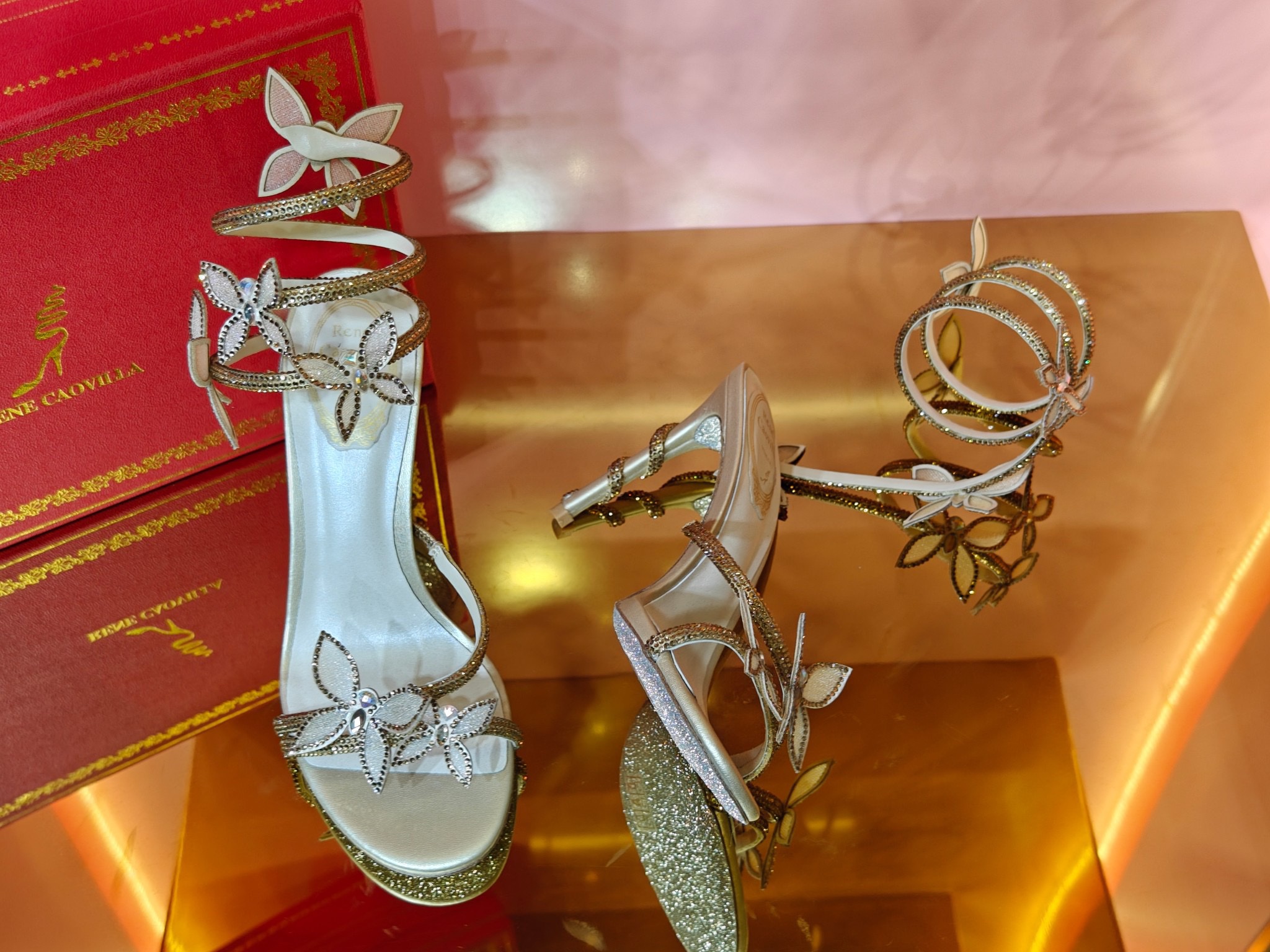 René Caovilla Butterfly High-heel Sandals - Image 3