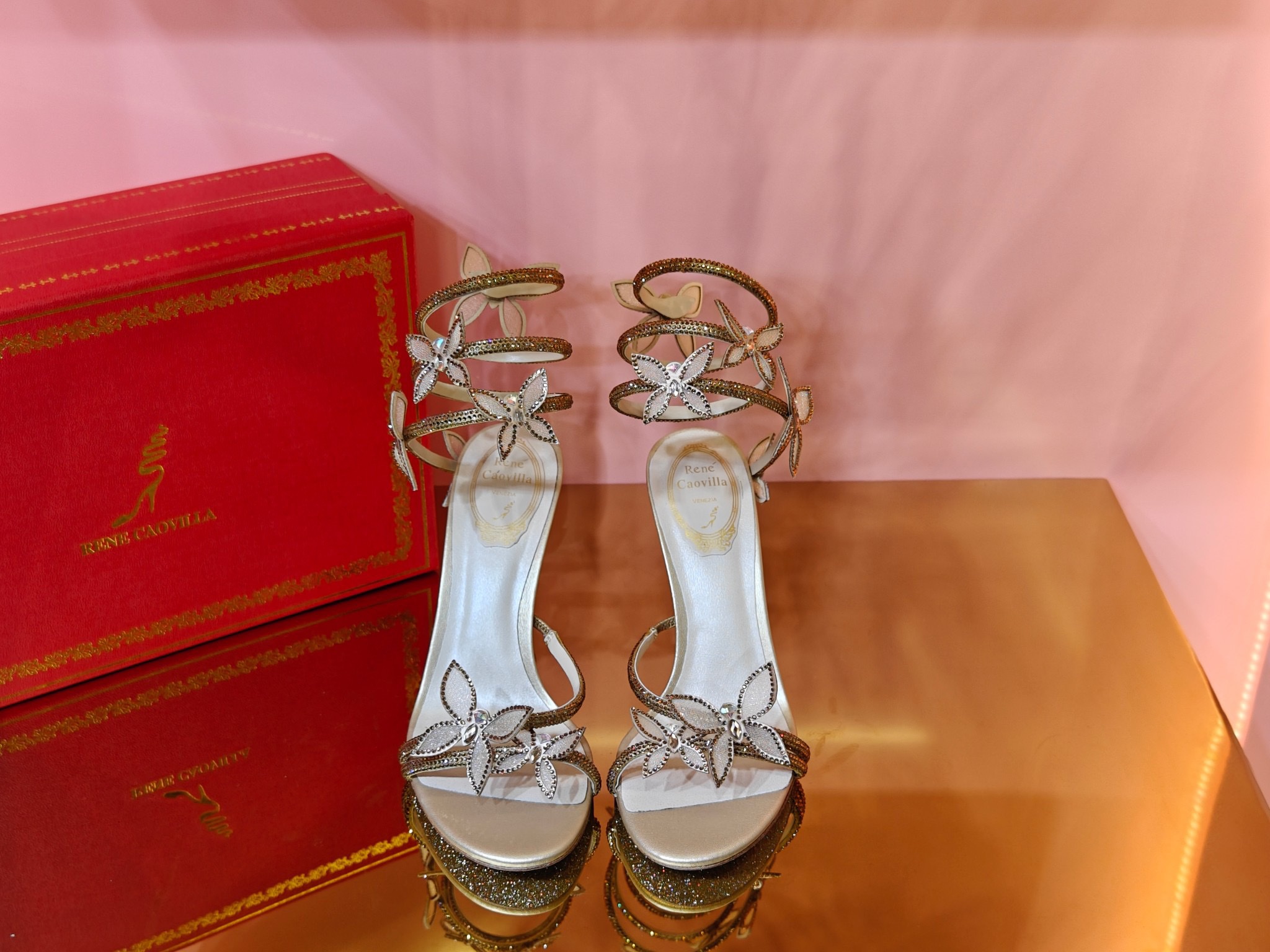 René Caovilla Butterfly High-heel Sandals - Image 4