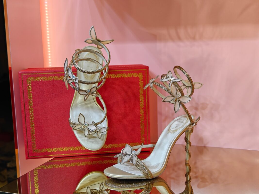 René Caovilla Butterfly High-heel Sandals