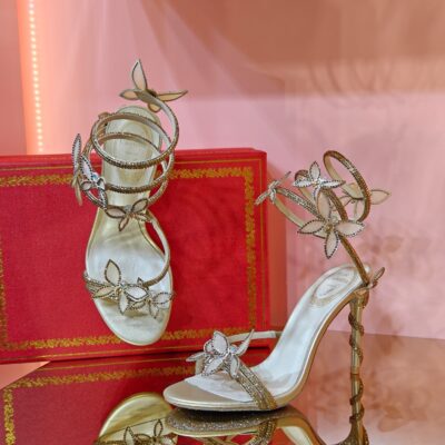 René Caovilla Butterfly High-heel Sandals