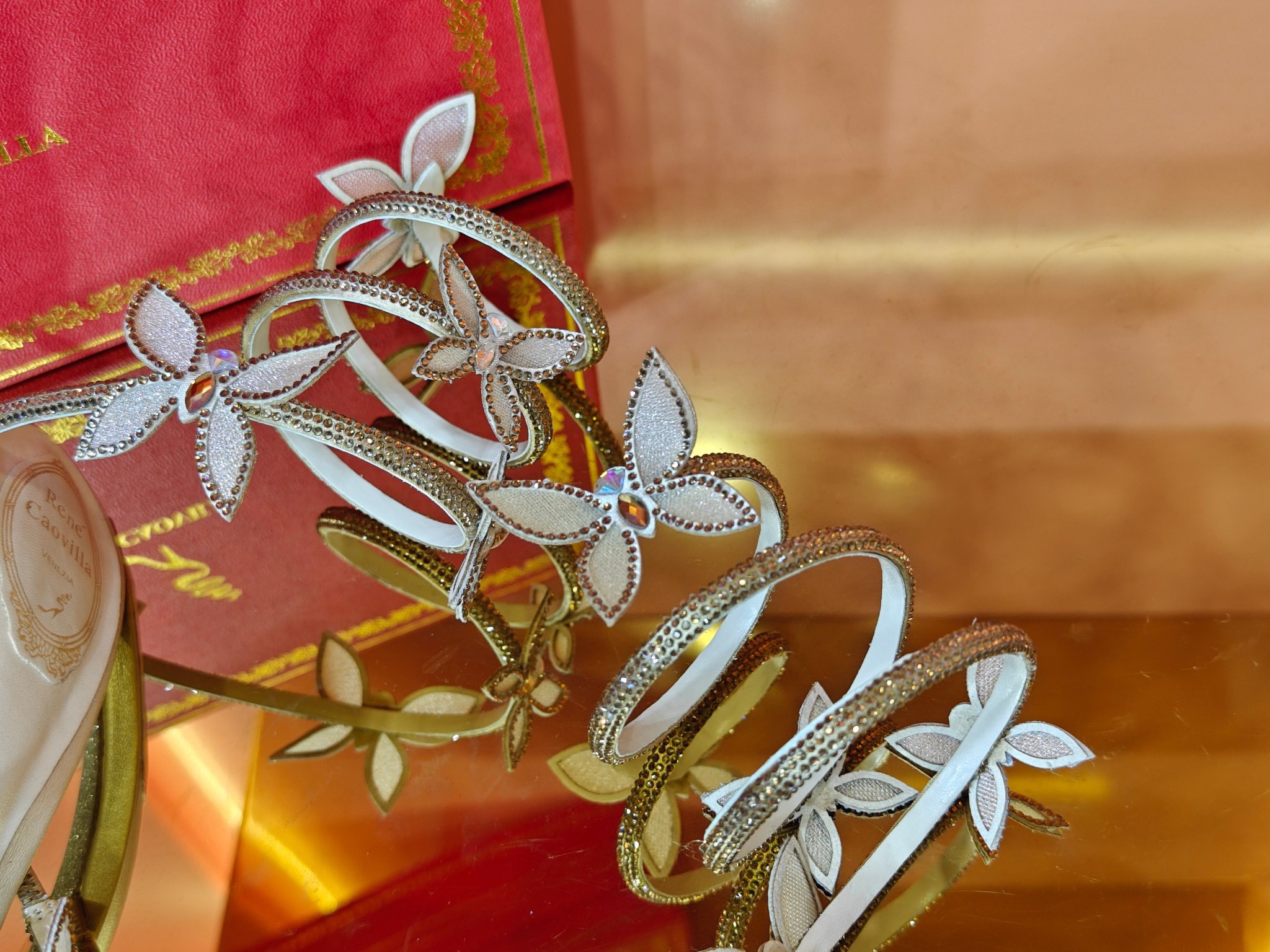 René Caovilla Butterfly High-heel Sandals - Image 9