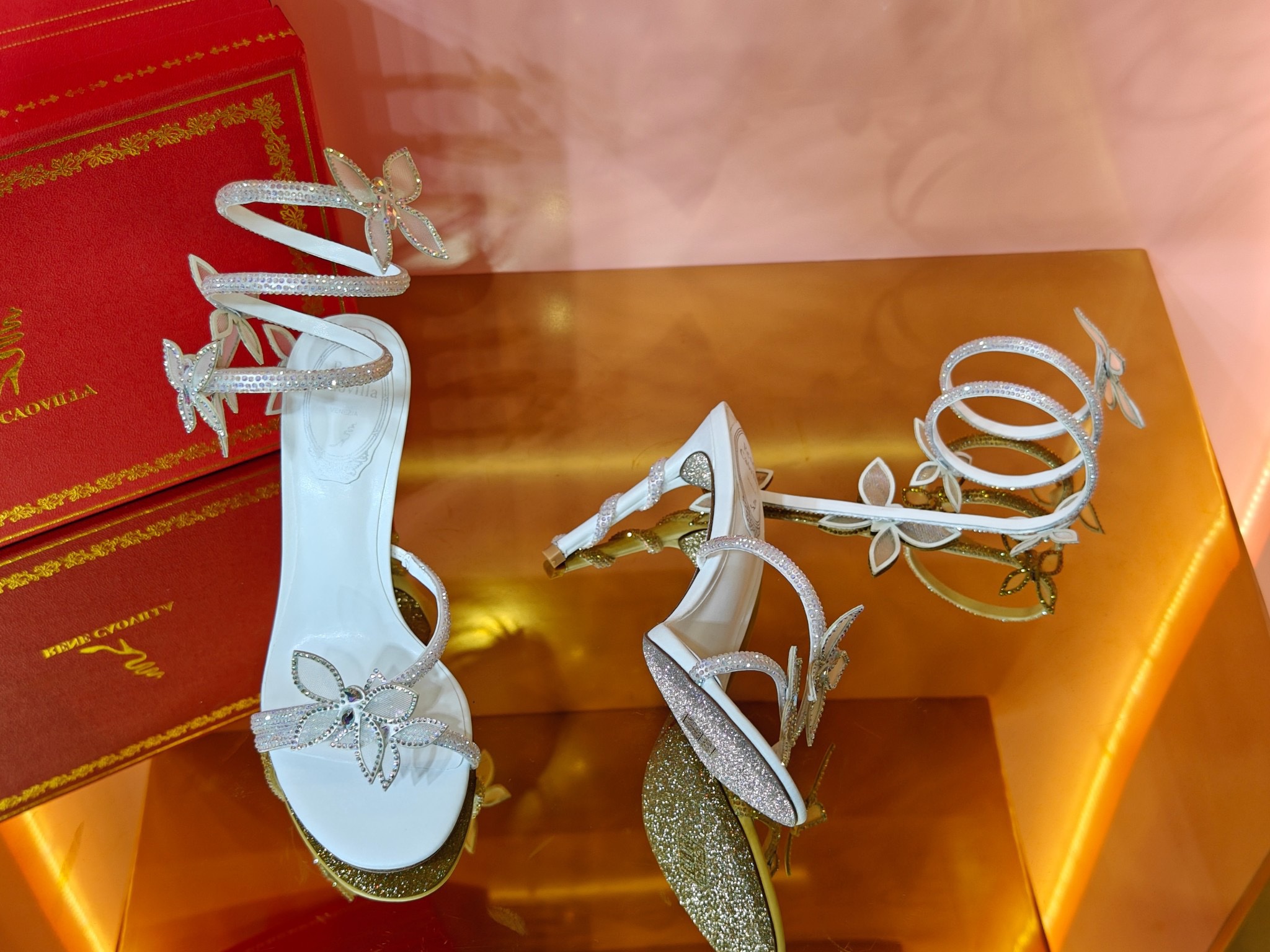 René Caovilla Butterfly High-heel Sandals - Image 3