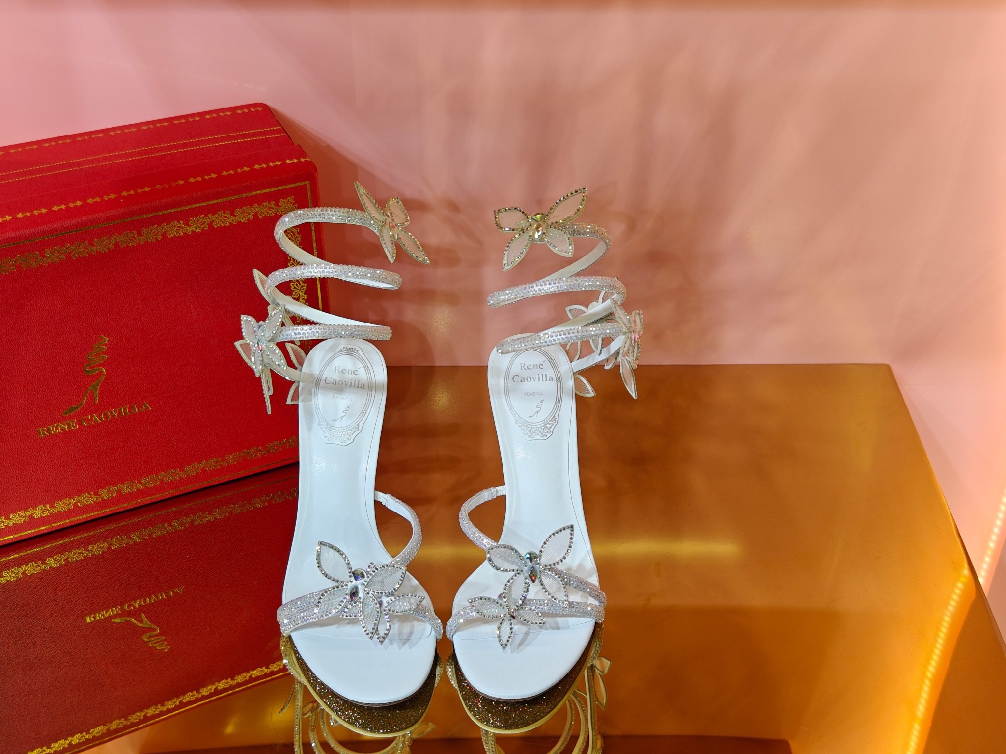 René Caovilla Butterfly High-heel Sandals - Image 4