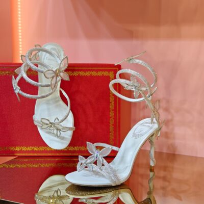 René Caovilla Butterfly High-heel Sandals