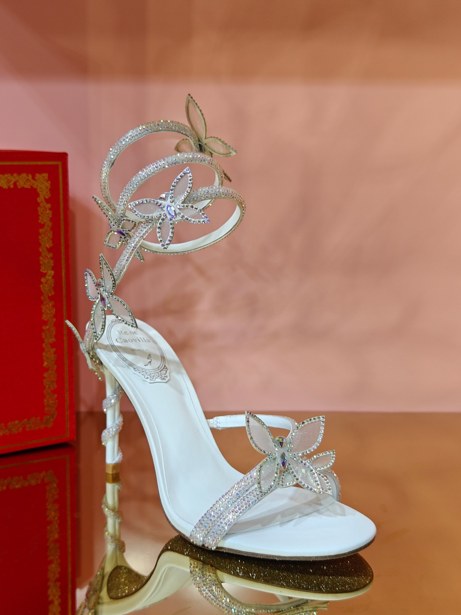 René Caovilla Butterfly High-heel Sandals - Image 6