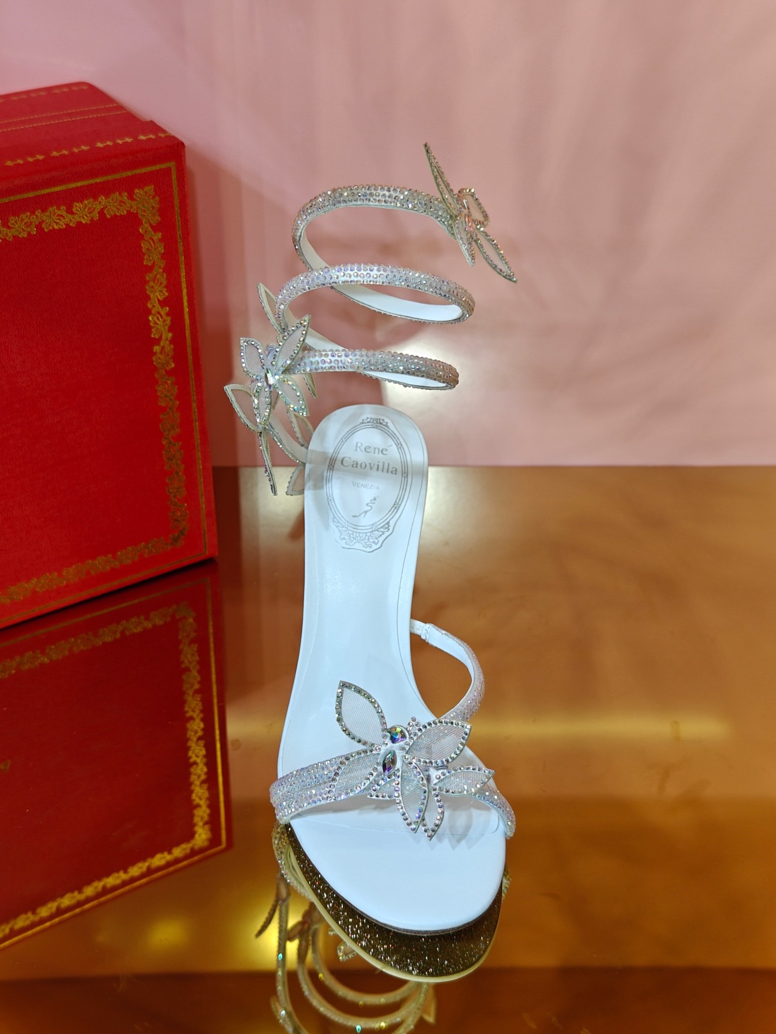 René Caovilla Butterfly High-heel Sandals - Image 7