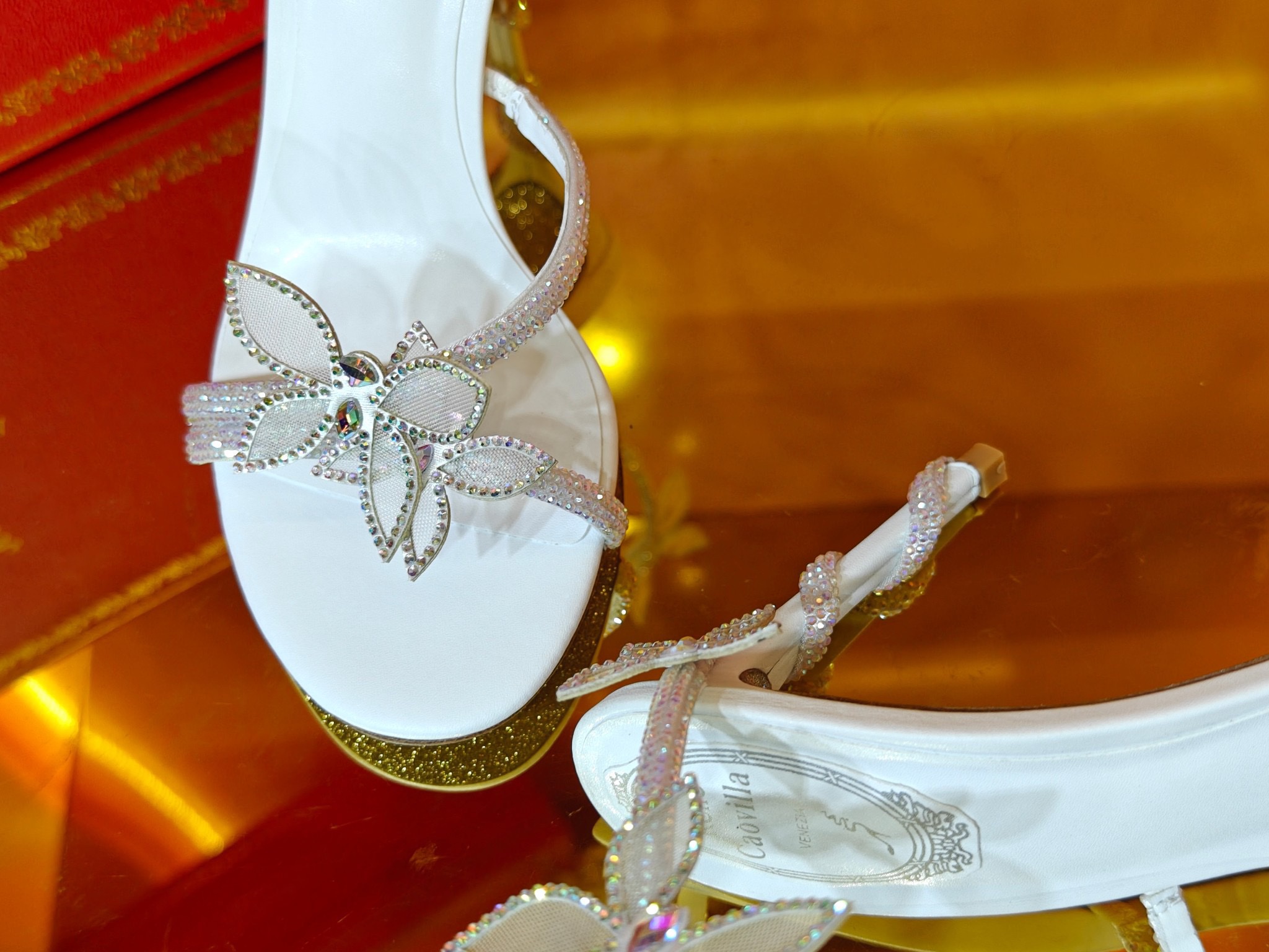 René Caovilla Butterfly High-heel Sandals - Image 8