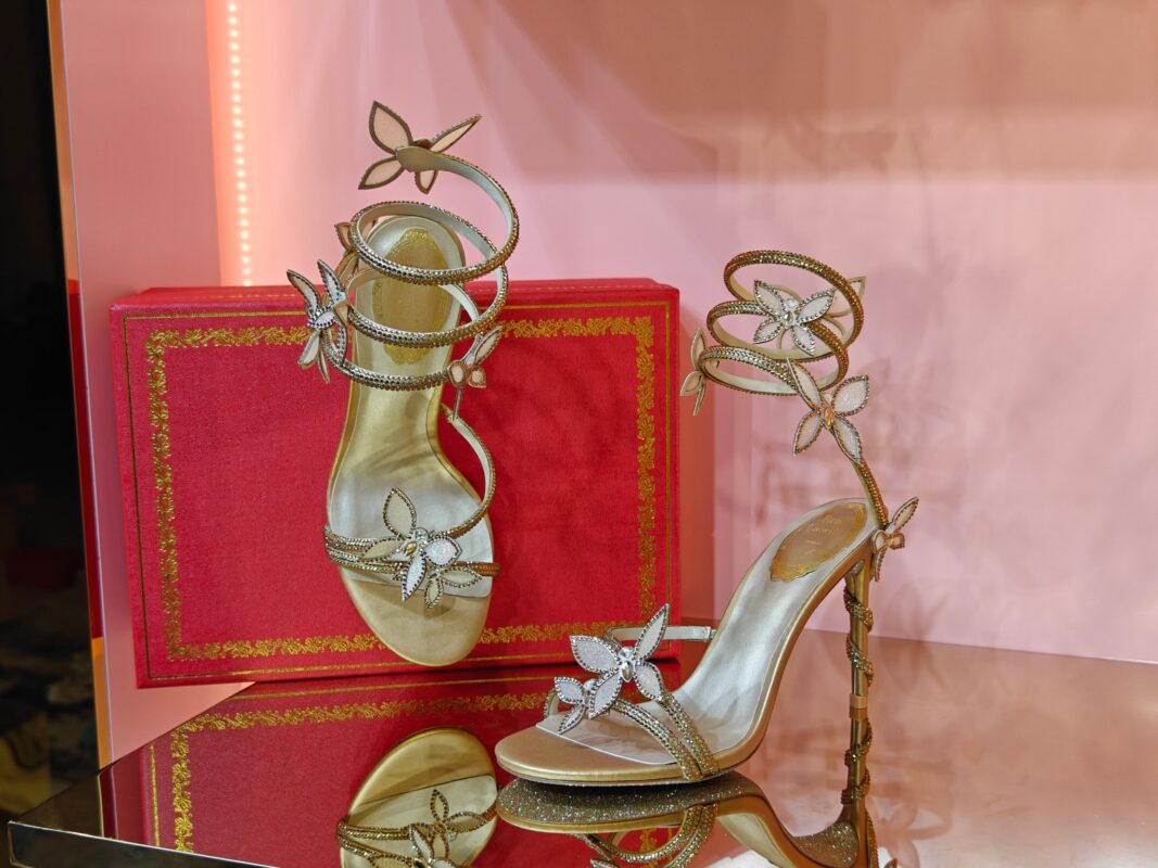 René Caovilla Butterfly High-heel Sandals