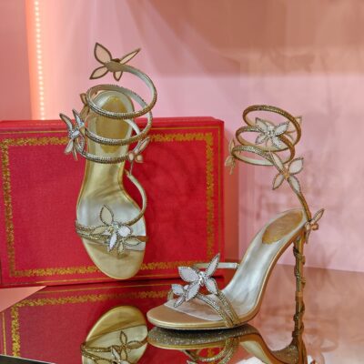 René Caovilla Butterfly High-heel Sandals
