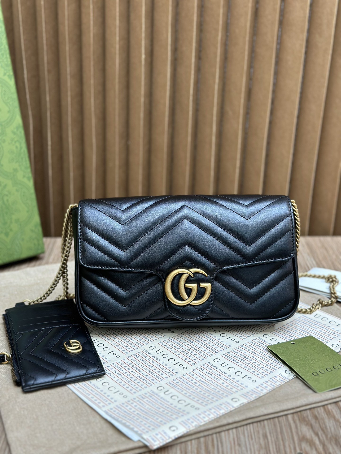 1000013340.jpg Gucci GG Marmont Mini Bag in Black Leather - Image 1