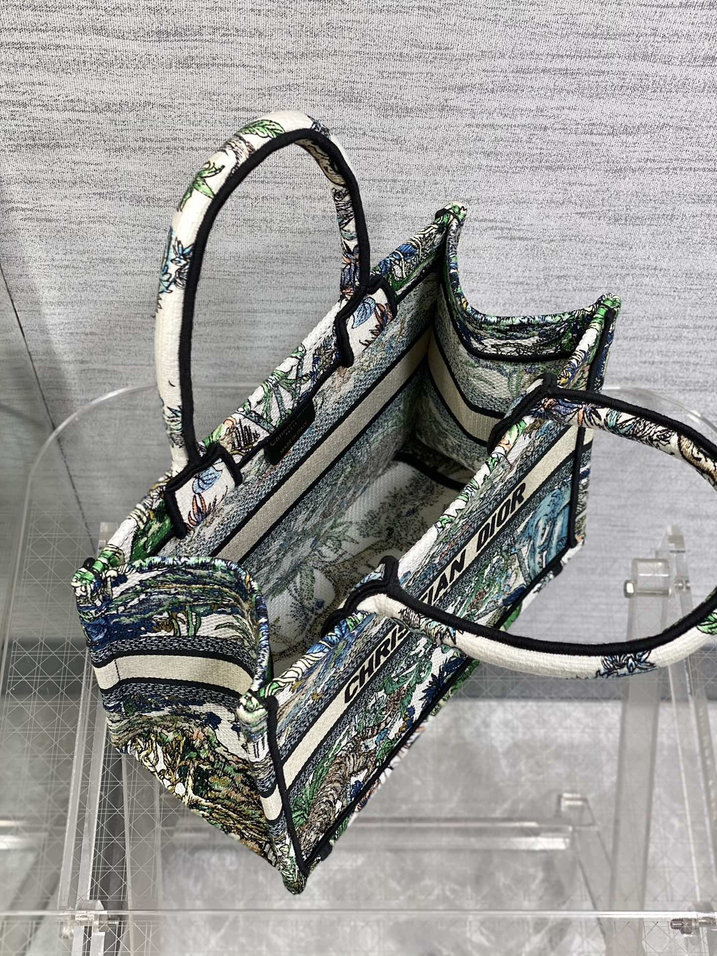 Dior Mini Tote Bag in Tiger Embroidery - Image 9