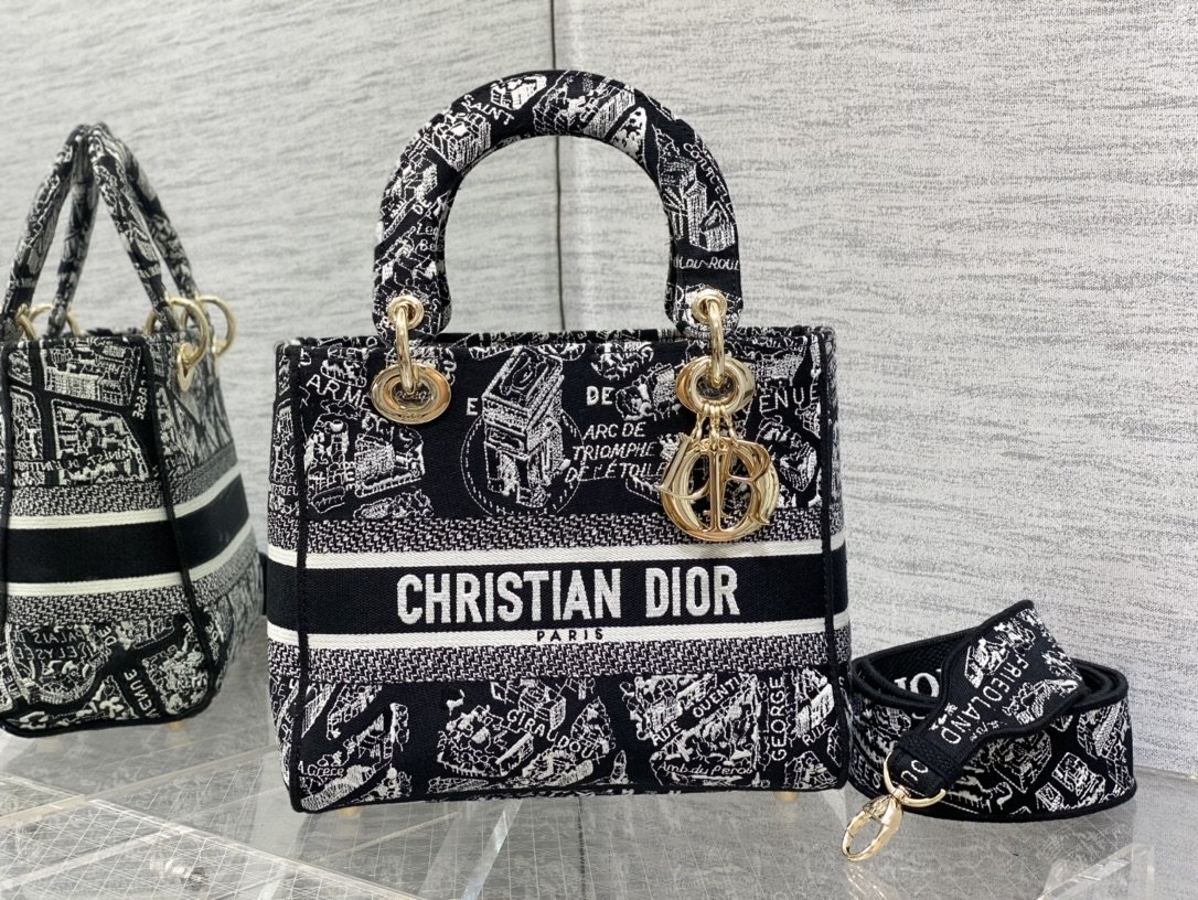 1000013850.jpg Lady Dior Bag in Paris Map Embroidery - Image 1