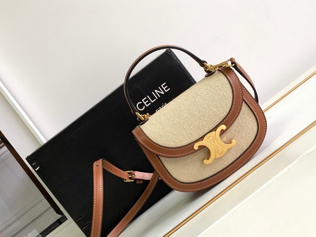 Celine Triomphe Leather Triumphal Arch Bag