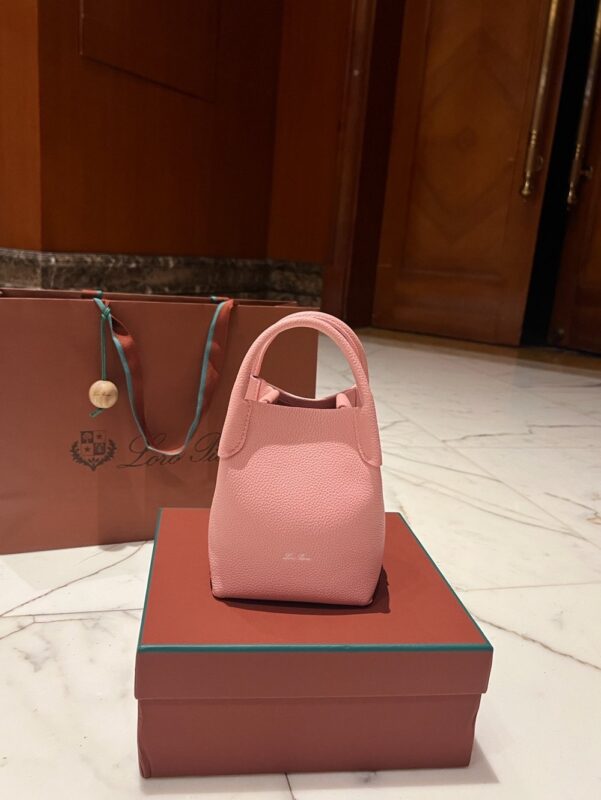 Loro Piana Bale Bag in Pink TC Leather