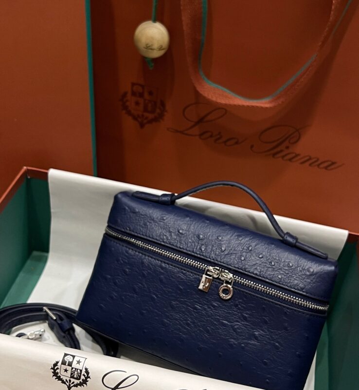 Loro Piana L19 in Dark Blue Ostrich PHW