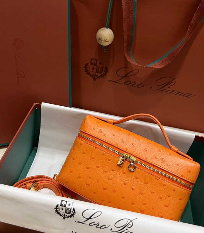 Loro Piana L19 in Orange Ostrich GHW
